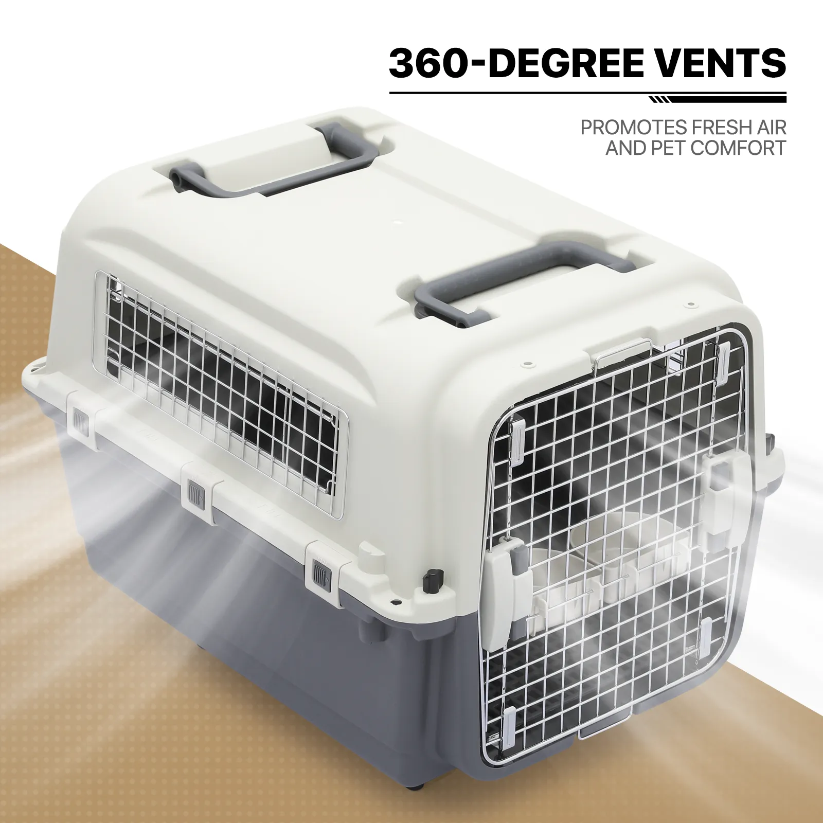 25" Pet Hard Sided Travel Carrier - Up to 25 lbs - Detachable Door