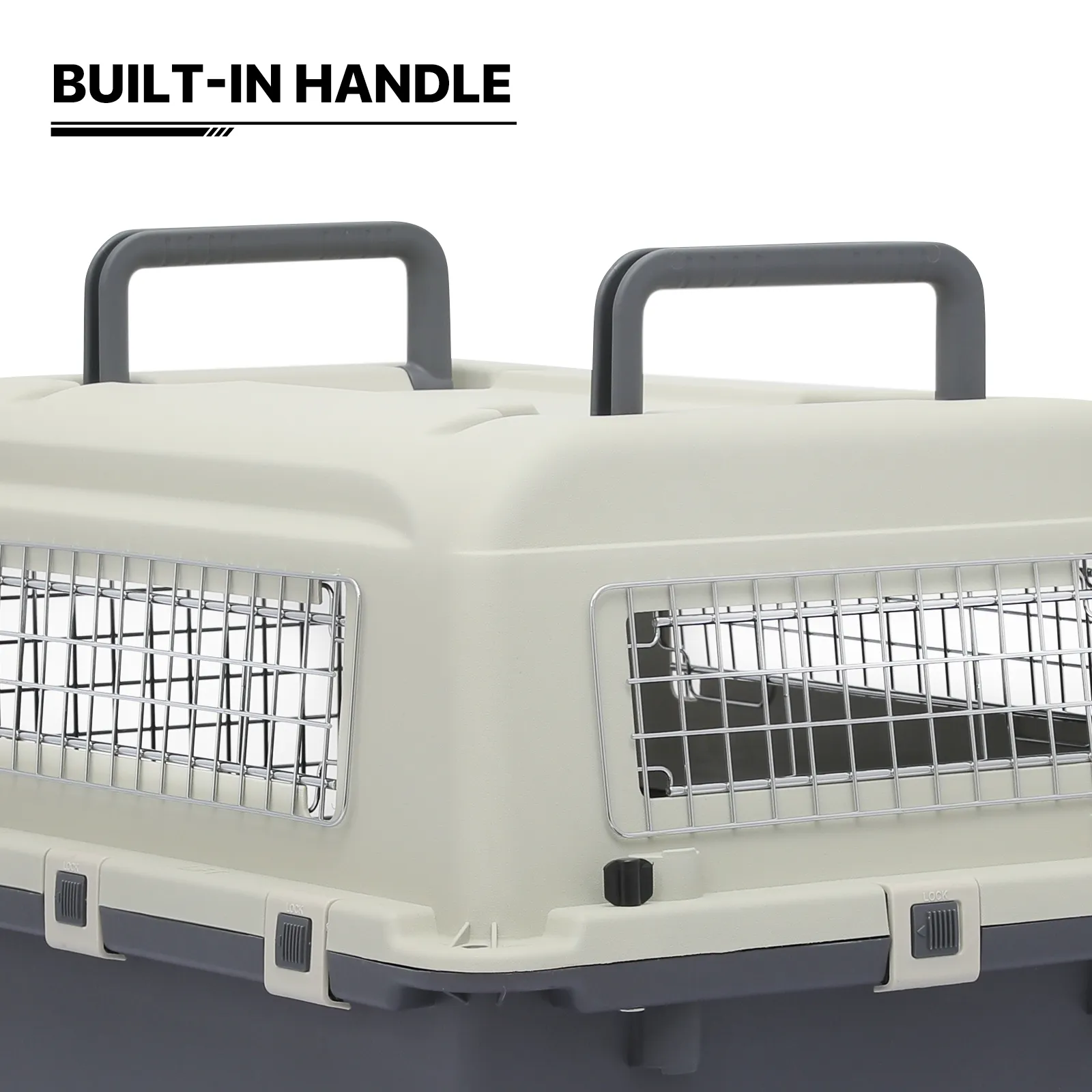 25" Pet Hard Sided Travel Carrier - Up to 25 lbs - Detachable Door