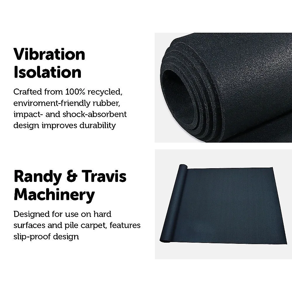 2m Gym Rubber Floor Mat | Reduce Treadmill Vibration