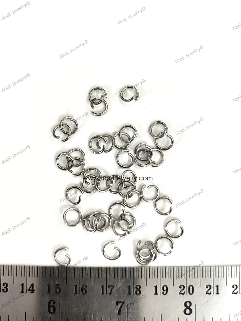 8 mm anti tarnish steel jump rings 8 mm solid stainless steel jumpring JRSS8