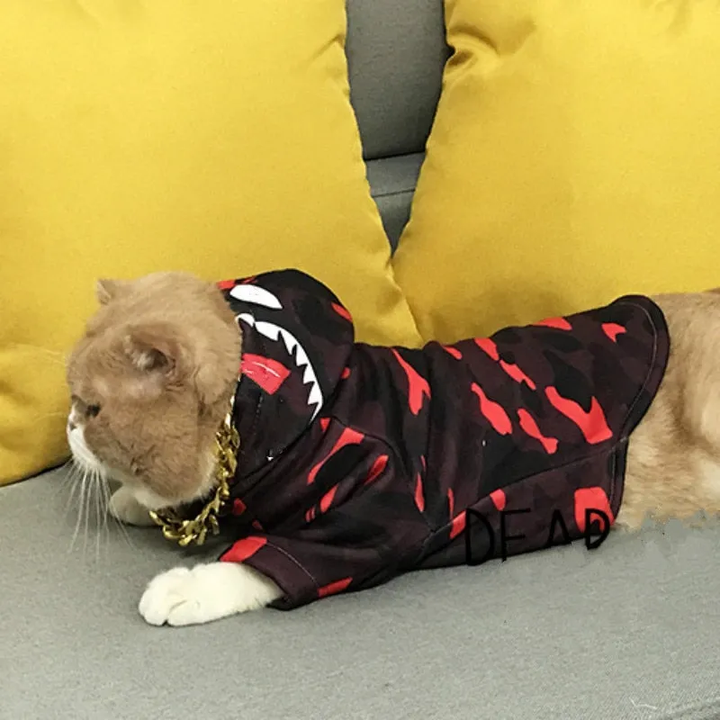 A Barking Pup Red Camo Hoodie