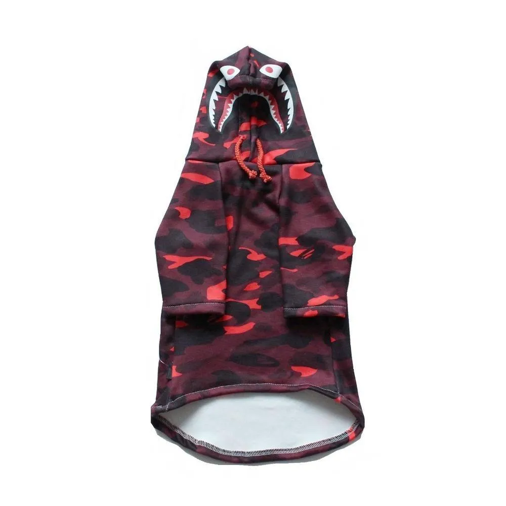 A Barking Pup Red Camo Hoodie