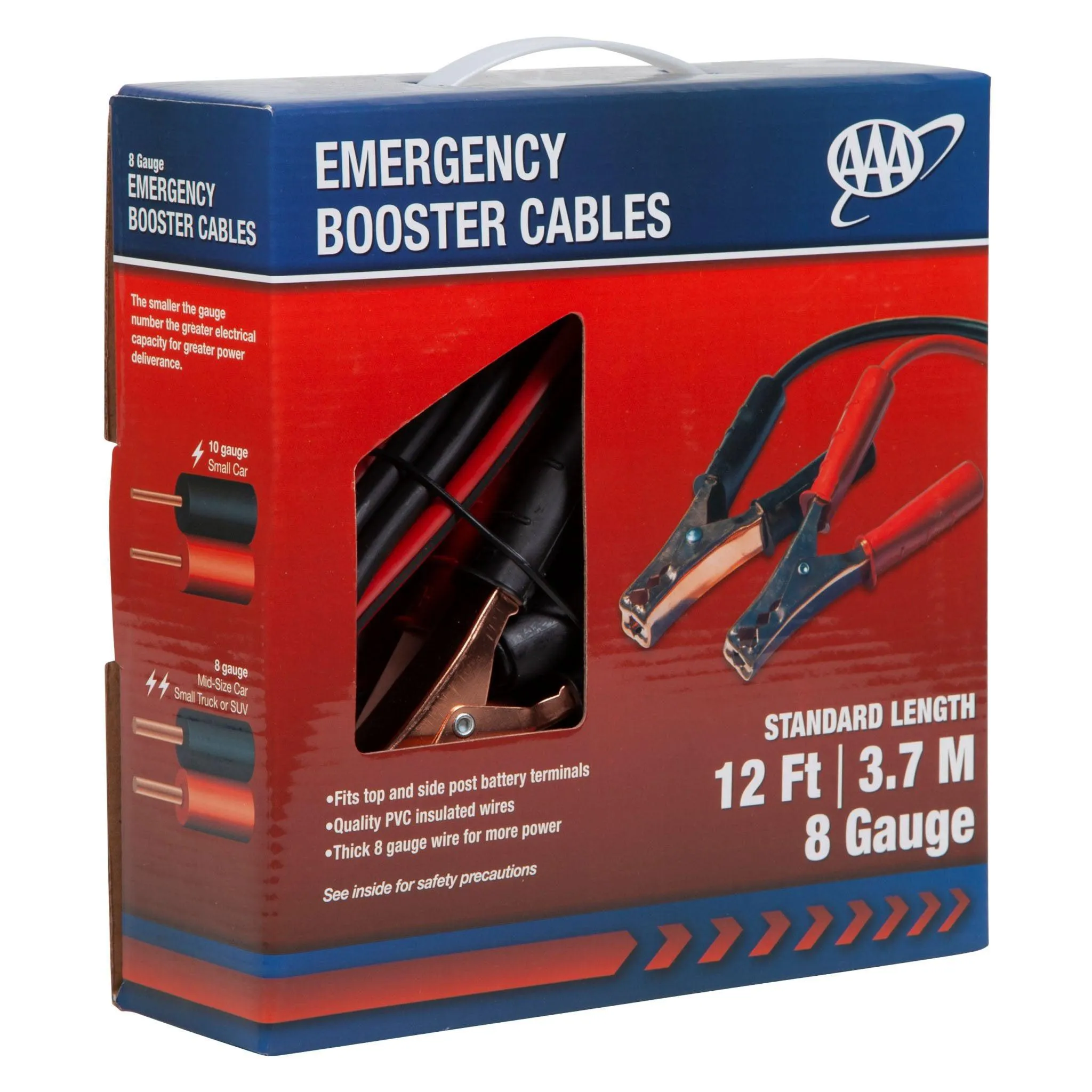 AAA 12'/8G Booster Cables