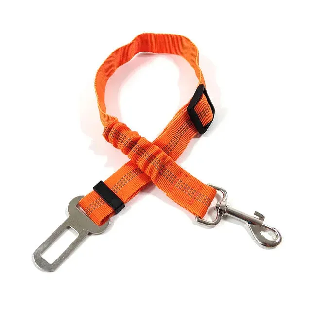 Adjustable Dog Seat Belt – Elastic Pet Car Leash Harness for Vehicle Safety