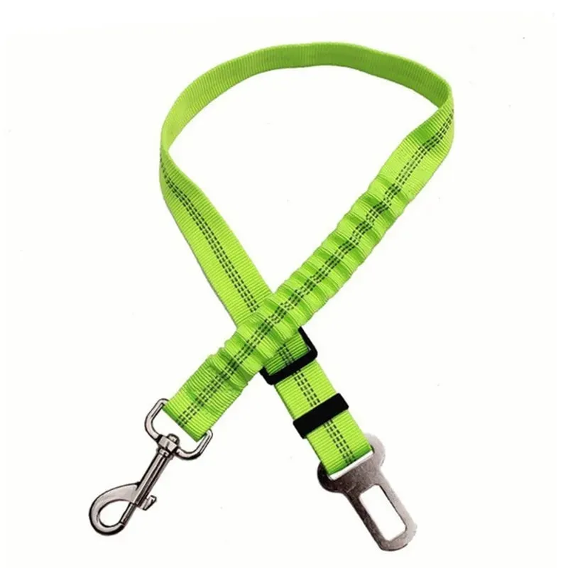 Adjustable Dog Seat Belt – Elastic Pet Car Leash Harness for Vehicle Safety