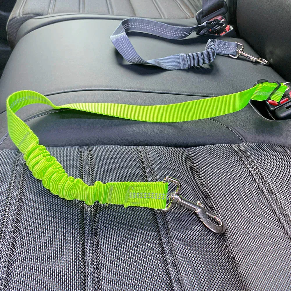 Adjustable Dog Seat Belt – Elastic Pet Car Leash Harness for Vehicle Safety