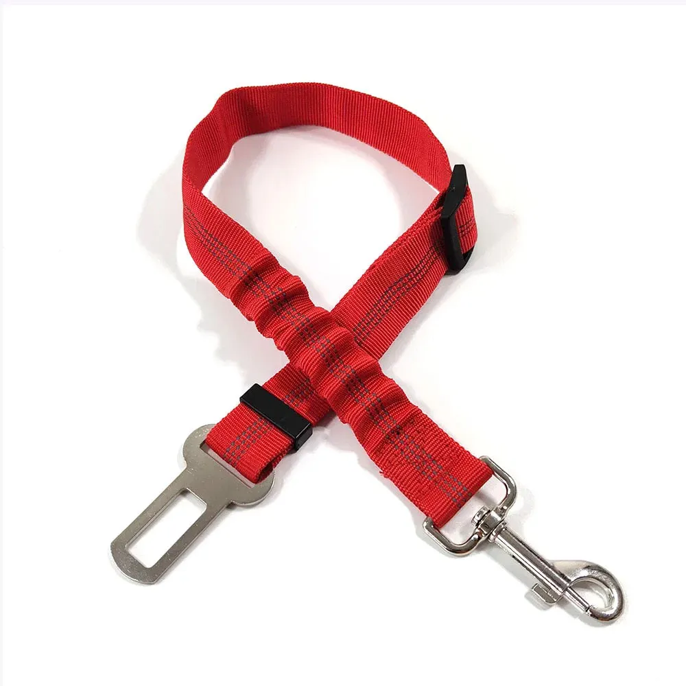 Adjustable Dog Seat Belt – Elastic Pet Car Leash Harness for Vehicle Safety