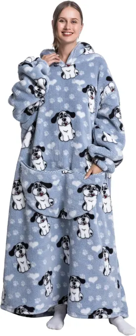 Blanket Hoodie, Long Hooded Blanket Sweatshirt as Birthday Gifts for Women Men, Long Wearable Blanket for Men Women