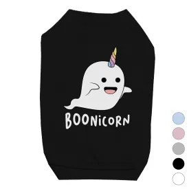 Boonicorn Halloween Costume Ghost Unicorn Pet Shirt for Small Dogs