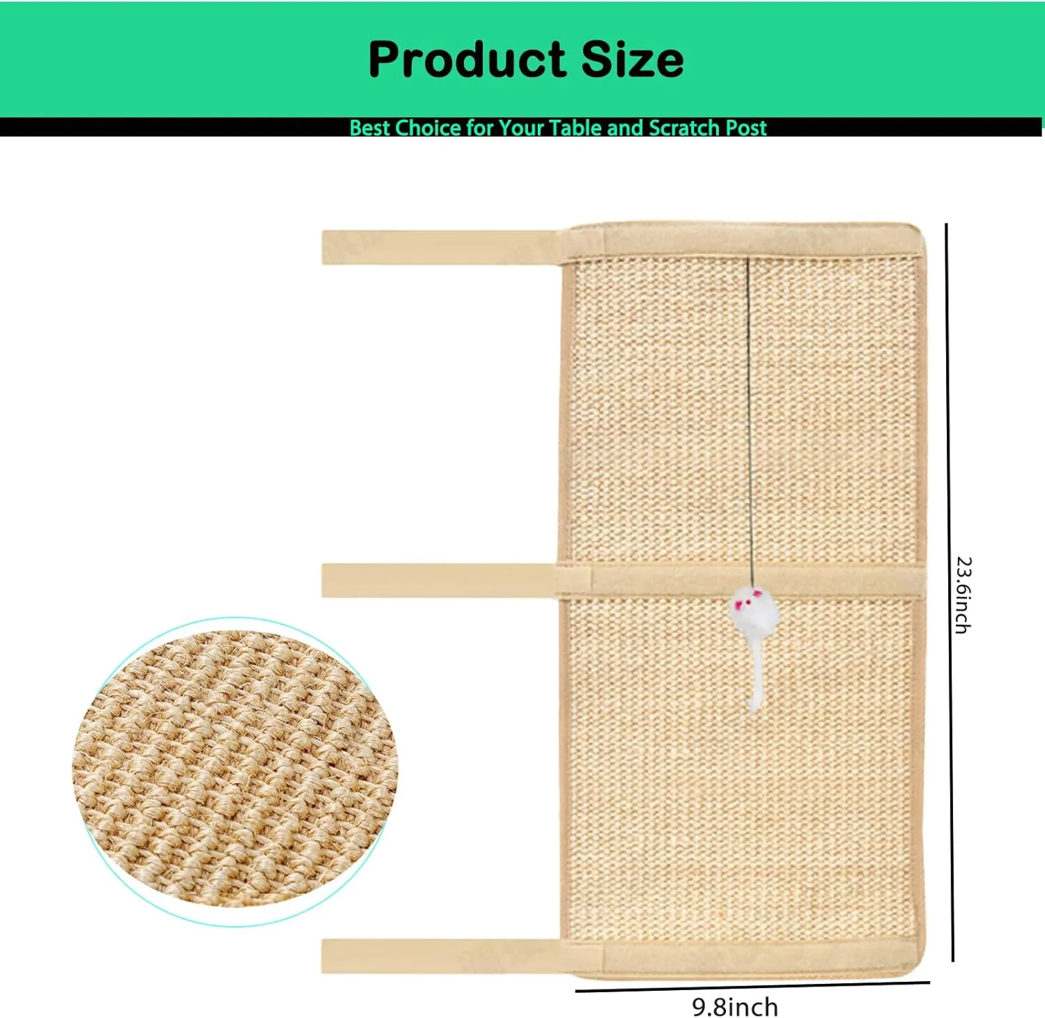 Cat Scratch Table Leg Protector with Natural Sisal and a Ball for Protecting Furniture cat pet Gift