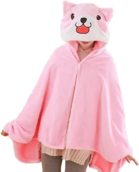CORIRESHA Cute Coral Velvet Long Sleeve Shiba Inu Dog Embroidery Home Wear Hoodie for Women
