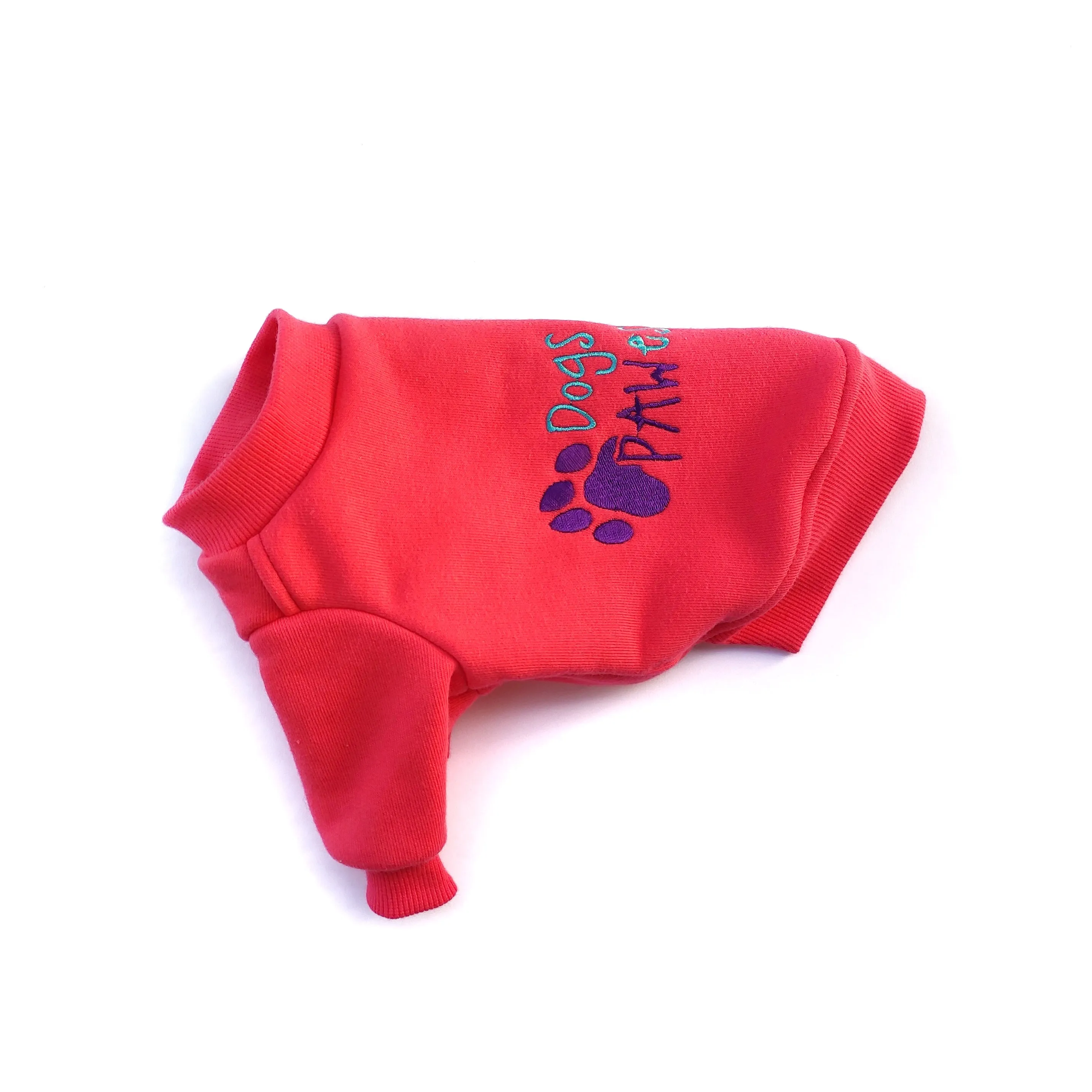 Cotton hoodie with embroidery for dogs