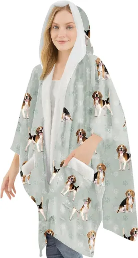 Cozy Sherpa Snugg Wrap for Women - Soft Fleece Blanket Hoodie - 32 Dog and Cat Breeds - Warm Lightweight Gift for Pet Lovers