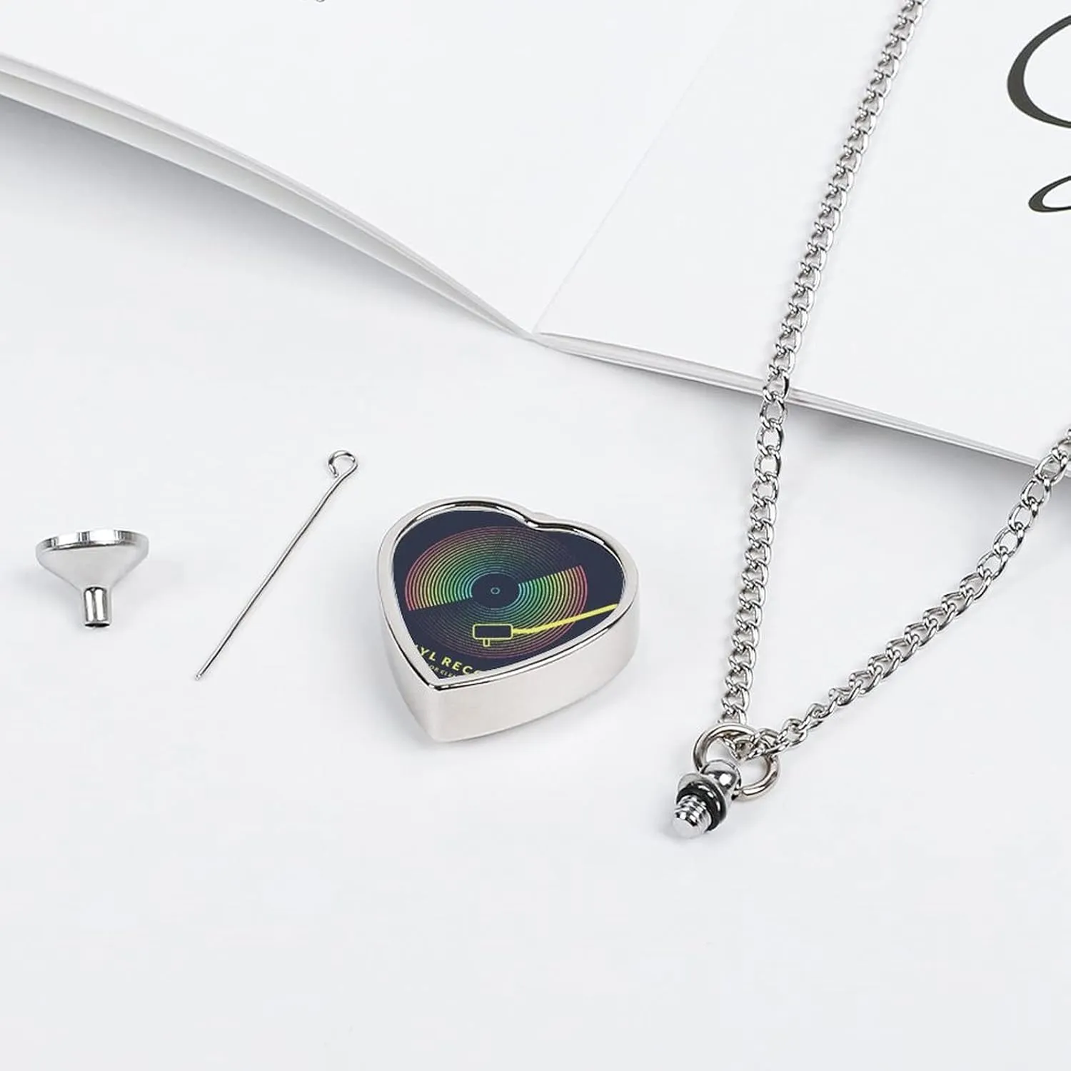 Custom Pet Urn Necklace, Alloy Memorial Pendant Necklace, Dog Pendant Necklace