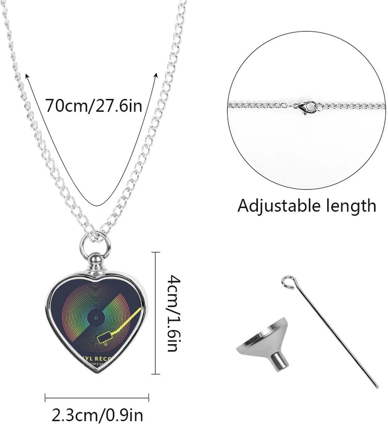 Custom Pet Urn Necklace, Alloy Memorial Pendant Necklace, Dog Pendant Necklace