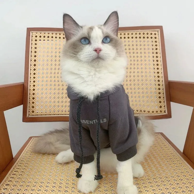 Designer Cat Letter Hoodie Pet Dog Clothes Fashion Clothing Dogs Super Small Cute Chihuahua Print Cotton Autumn Winter Gary Boy Mascotas
