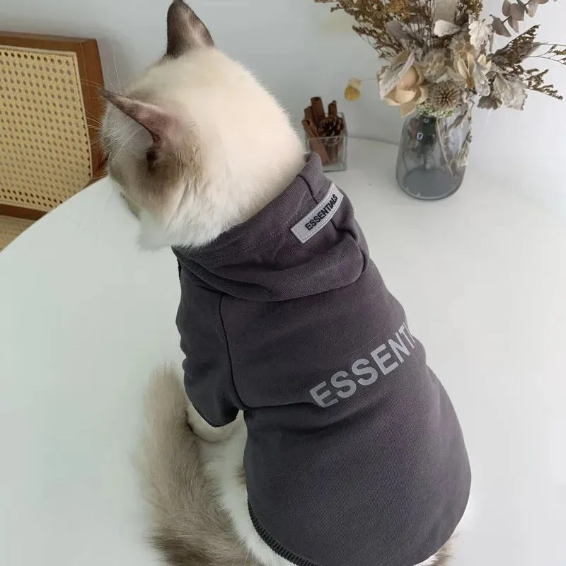 Designer Cat Letter Hoodie Pet Dog Clothes Fashion Clothing Dogs Super Small Cute Chihuahua Print Cotton Autumn Winter Gary Boy Mascotas