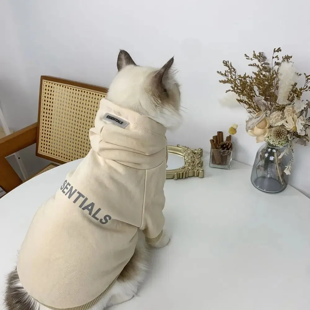 Designer Cat Letter Hoodie Pet Dog Clothes Fashion Clothing Dogs Super Small Cute Chihuahua Print Cotton Autumn Winter Gary Boy Mascotas