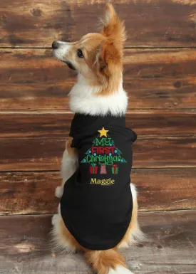 Dog Christmas Clothes - First Christmas 1st - Dog Christmas - Dog Shirt - Dog Holiday Clothes - Christmas Dog Clothes - Custom Dog Shirt