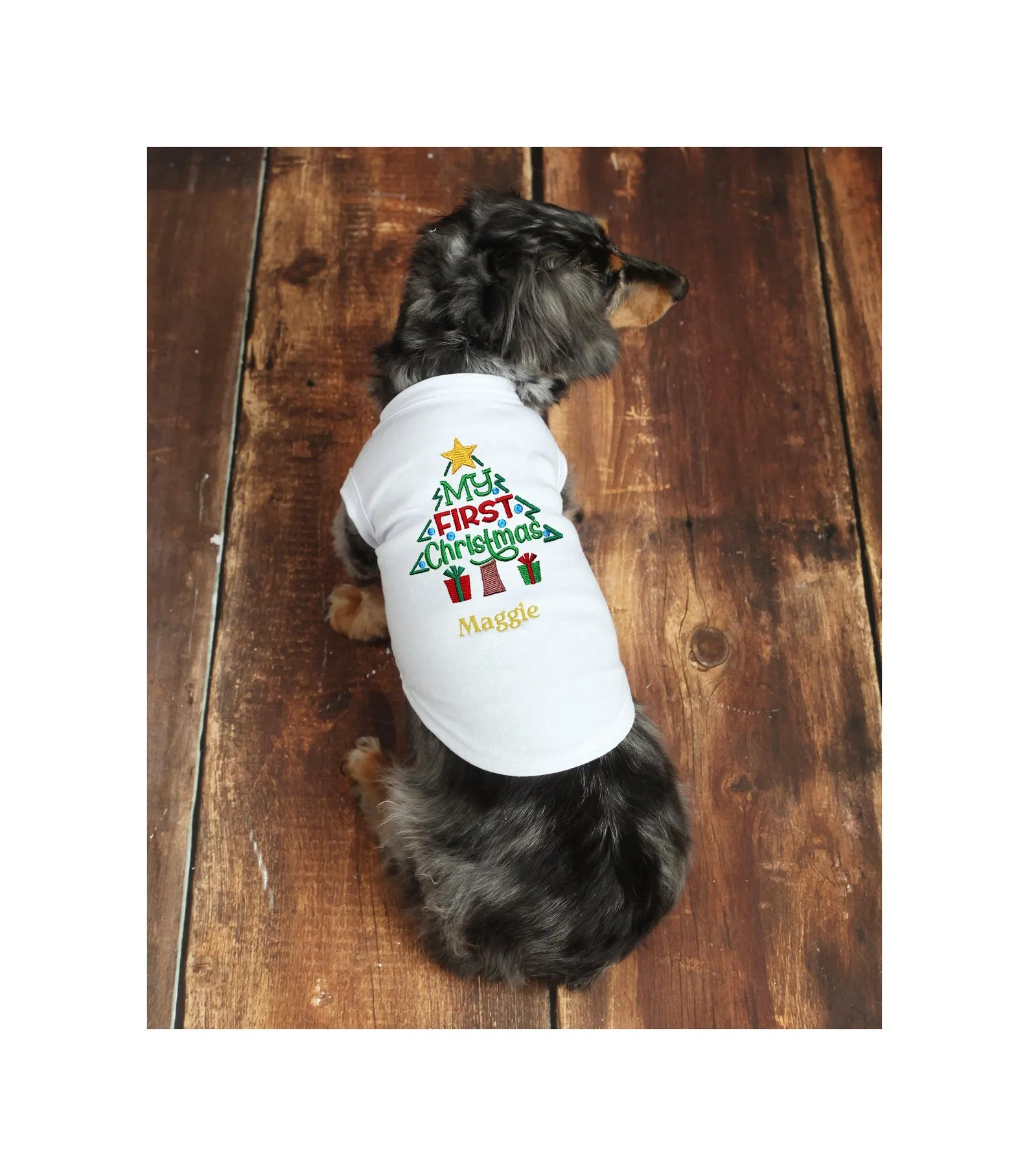 Dog Christmas Clothes - First Christmas 1st - Dog Christmas - Dog Shirt - Dog Holiday Clothes - Christmas Dog Clothes - Custom Dog Shirt