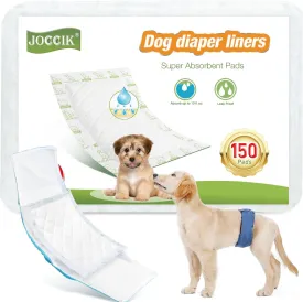 Dog Diaper Liners 100ct Super Soft and Absorbent Dog Diaper Booster Pads for Male Dog Belly Bands or Female Dog Diapers(Regular, 100pcs)