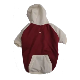 Dog Hoodie Ruby/Beige