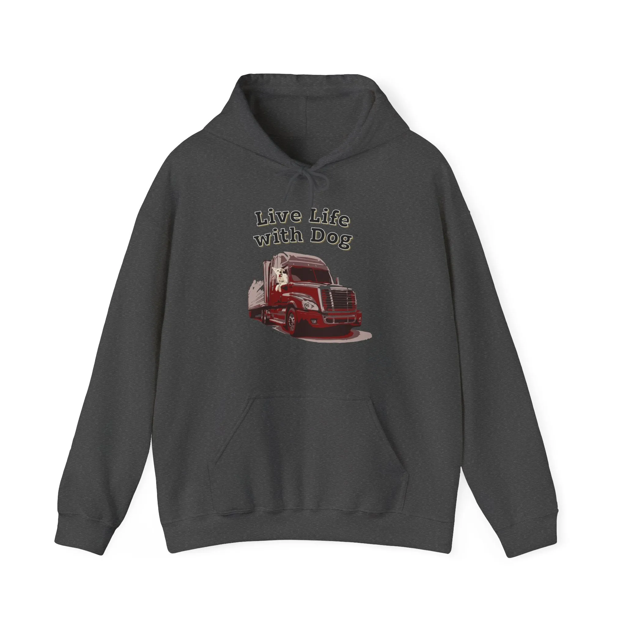 Dog is Good "Live Life with Dog" Hoodie, Unisex Fleece Pullover for Dog Lovers, Cozy Sweatshirt for Pet Owners and Dog Enthusiasts