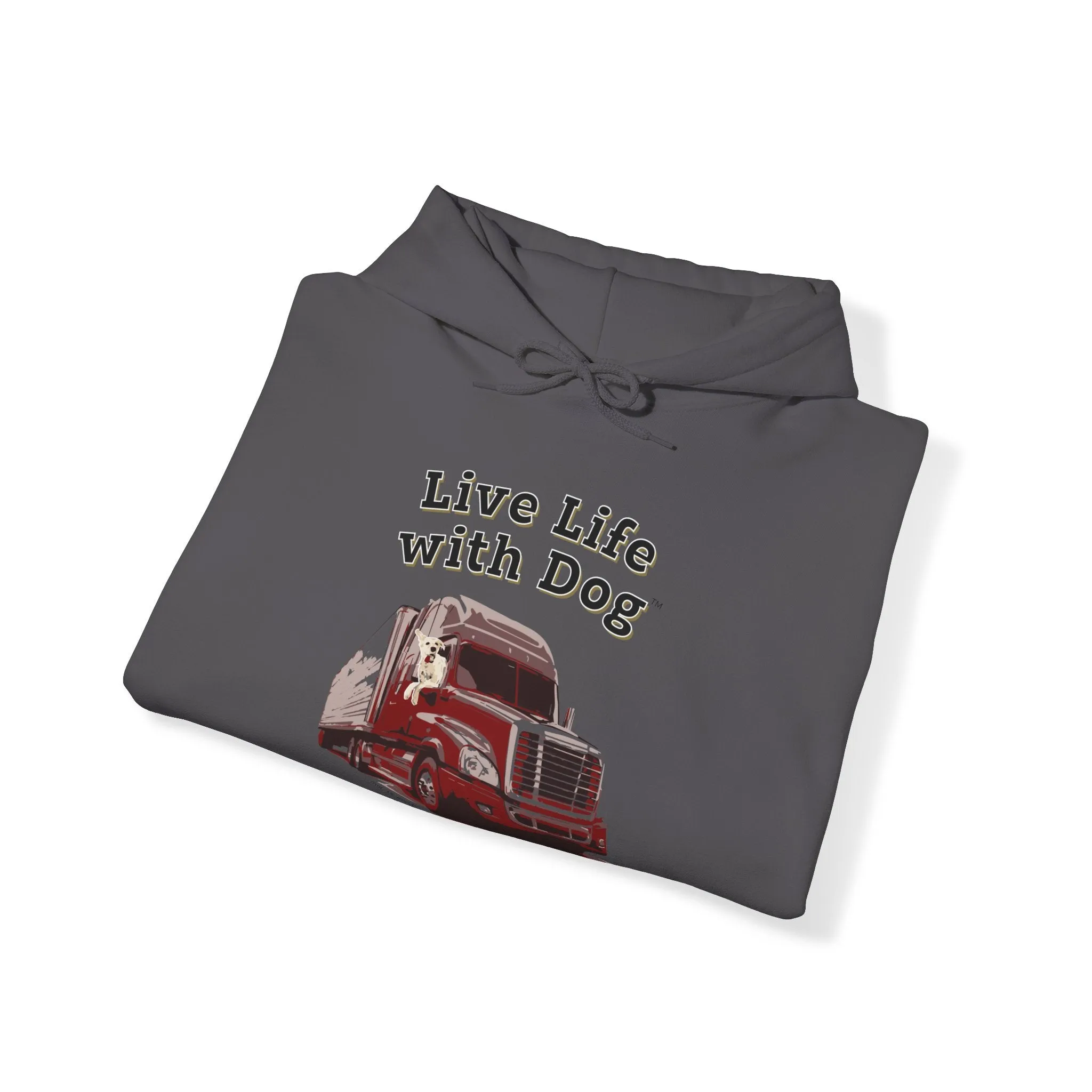 Dog is Good "Live Life with Dog" Hoodie, Unisex Fleece Pullover for Dog Lovers, Cozy Sweatshirt for Pet Owners and Dog Enthusiasts