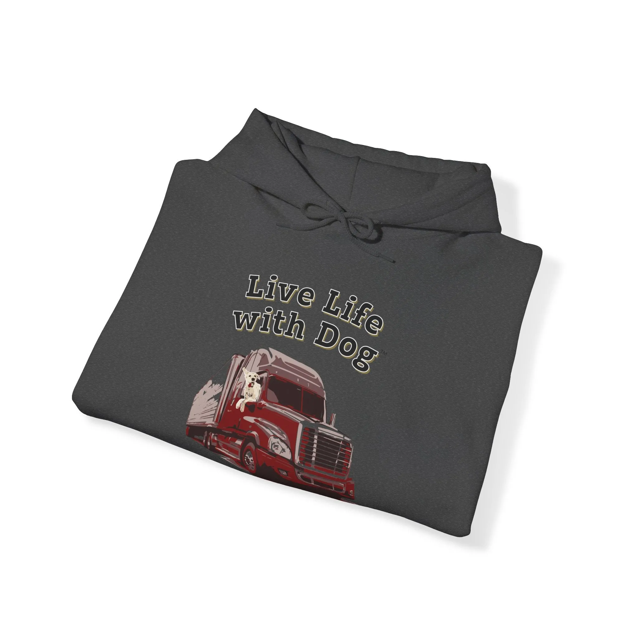 Dog is Good "Live Life with Dog" Hoodie, Unisex Fleece Pullover for Dog Lovers, Cozy Sweatshirt for Pet Owners and Dog Enthusiasts