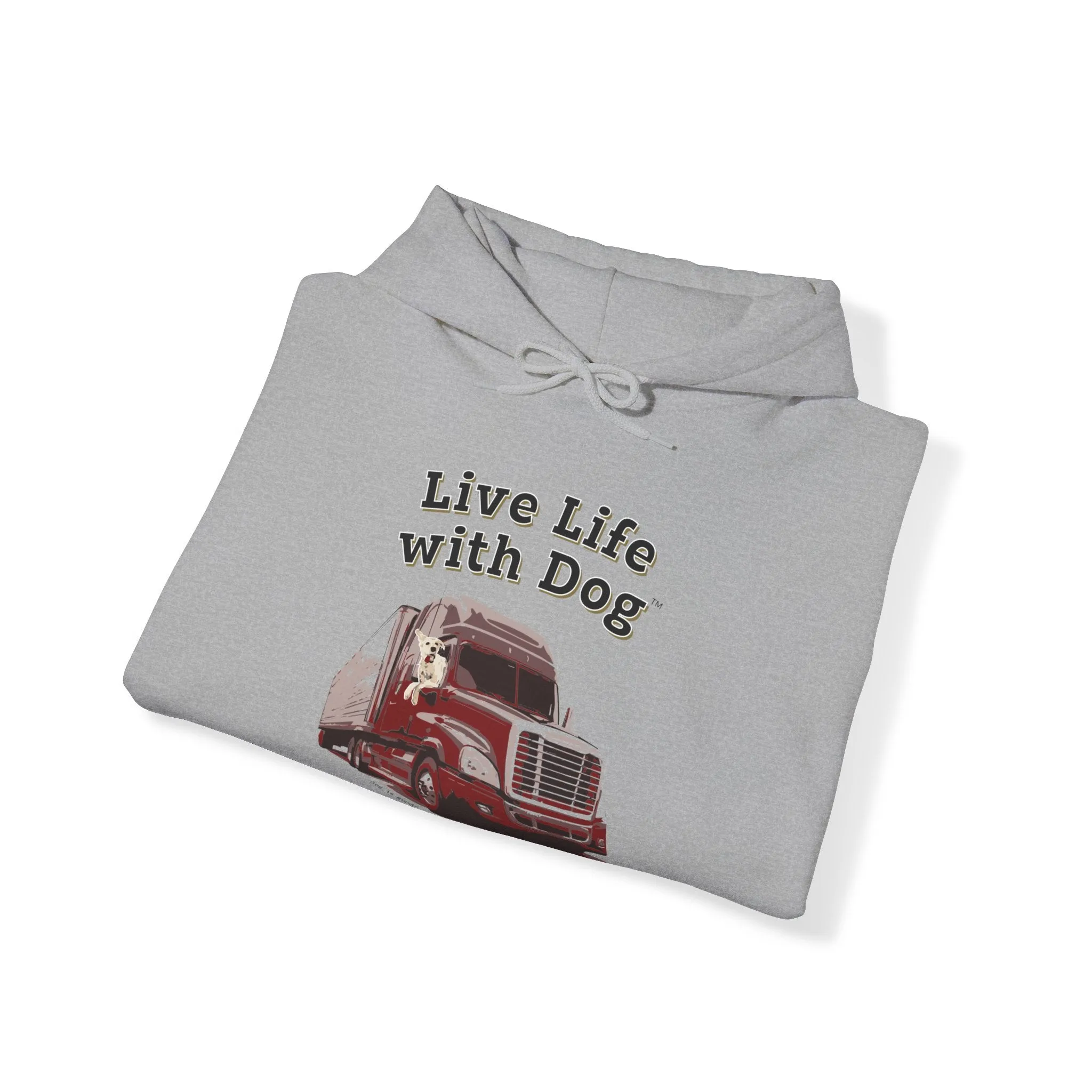 Dog is Good "Live Life with Dog" Hoodie, Unisex Fleece Pullover for Dog Lovers, Cozy Sweatshirt for Pet Owners and Dog Enthusiasts