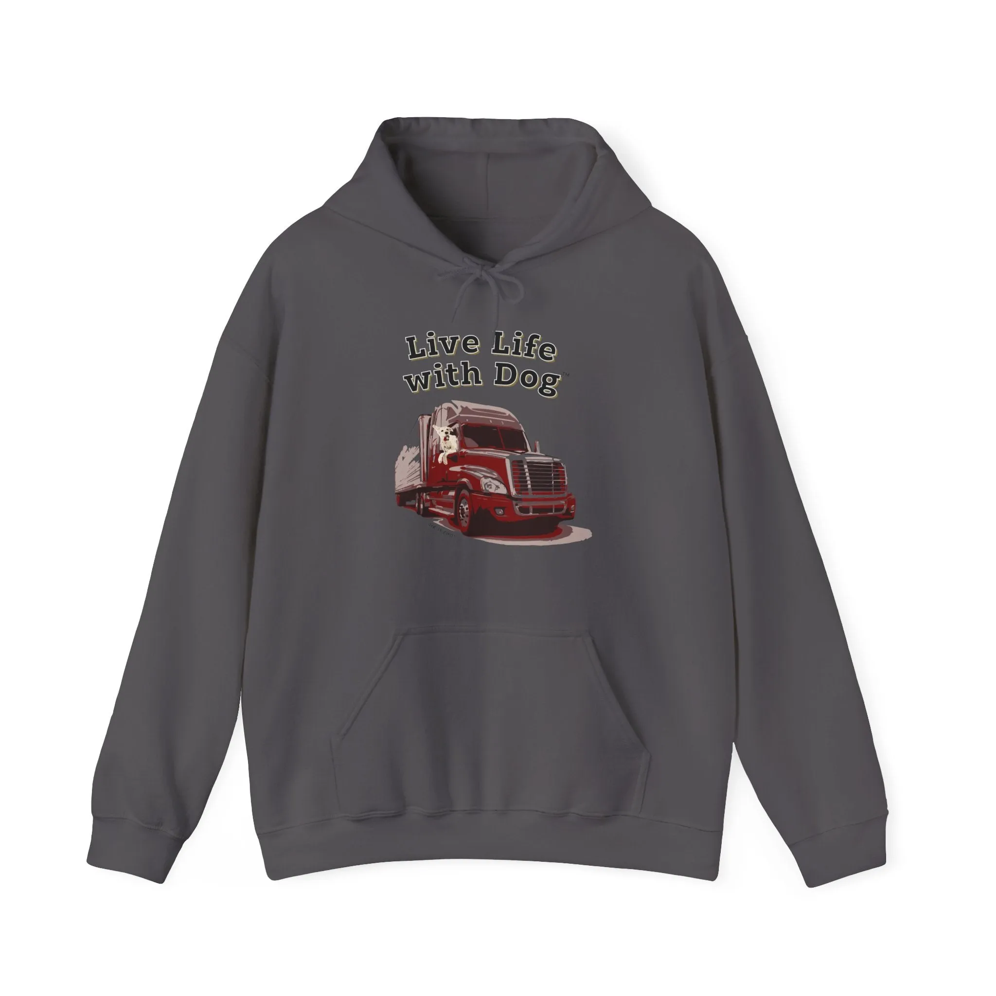 Dog is Good "Live Life with Dog" Hoodie, Unisex Fleece Pullover for Dog Lovers, Cozy Sweatshirt for Pet Owners and Dog Enthusiasts
