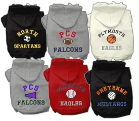 Dog Sports Fan Hoodie, Sports Team Embroidered Team Name Personalized Dog Shirt, Custom Shirt Custom Name Dog Tee, Puppy Clothing, Hood Dog