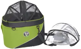 DoggyRide Cocoon Pet Bike Basket - Green (incl. Free ClickFix Bike Connector)