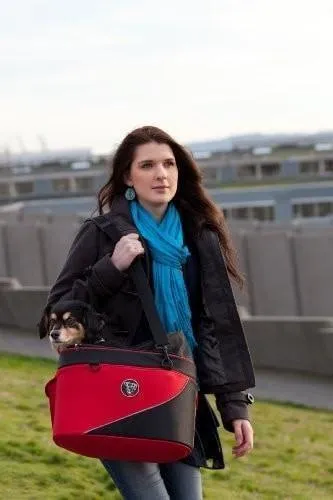 DoggyRide Cocoon Pet Bike Basket - Red (incl. Free ClickFix Bike Connector)