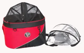 DoggyRide Cocoon Pet Bike Basket - Red (incl. Free ClickFix Bike Connector)