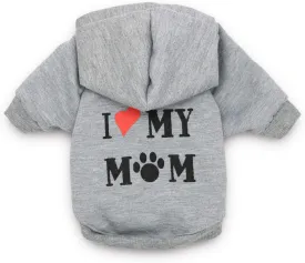 DroolingDog Small Dog Hoodie Pet Sweater Puppy T Shirt for Small Medium Dogs Clothes Girl, Grey