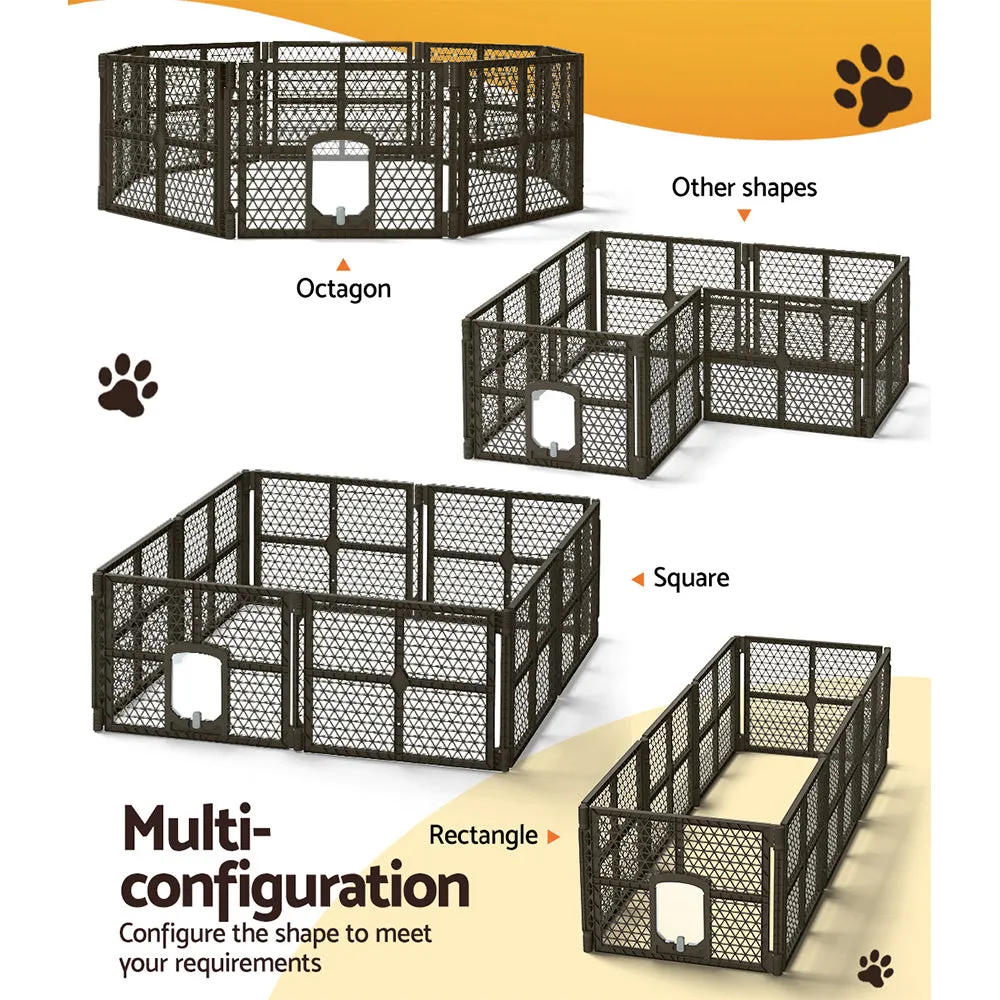 Durable 8-Panel Plastic Pet Playpen Enclosure by i.Pet