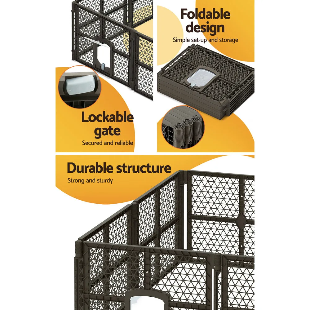Durable 8-Panel Plastic Pet Playpen Enclosure by i.Pet