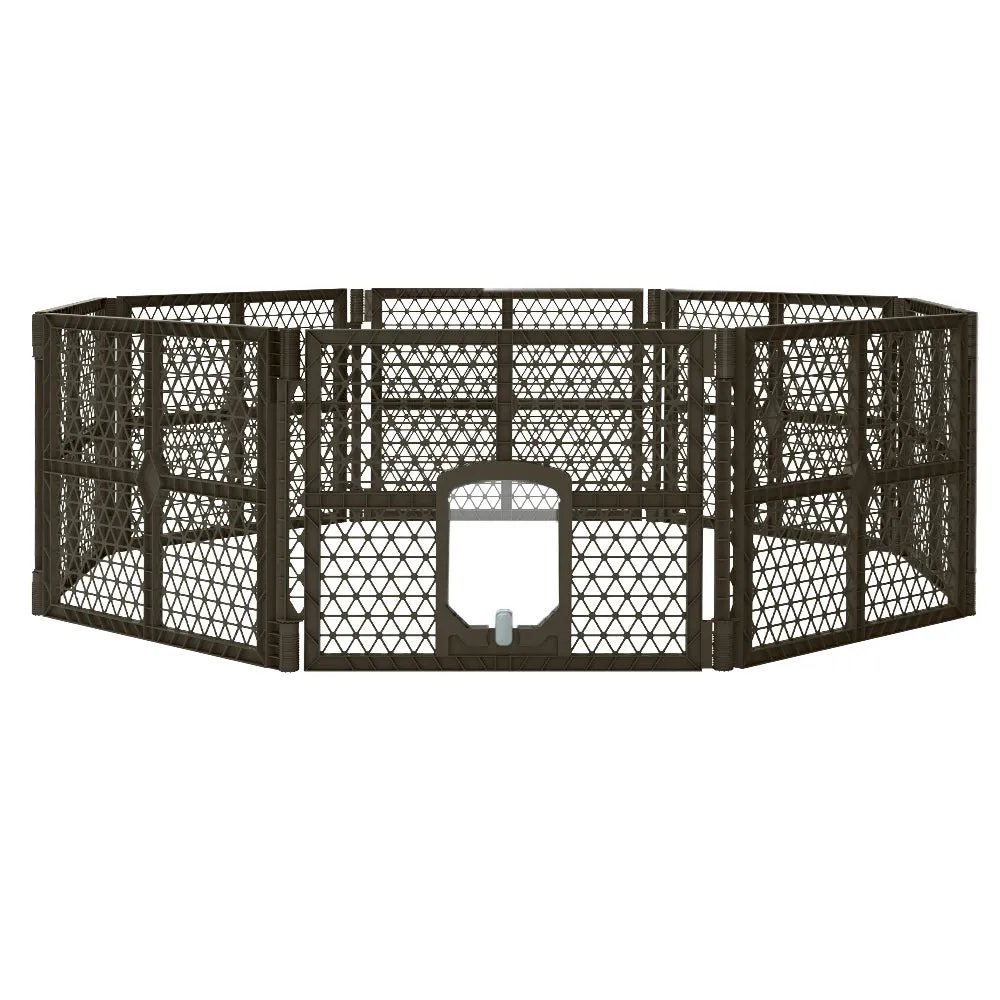 Durable 8-Panel Plastic Pet Playpen Enclosure by i.Pet