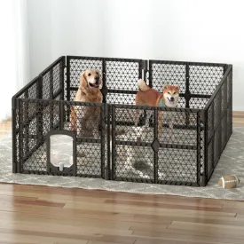 Durable 8-Panel Plastic Pet Playpen Enclosure by i.Pet