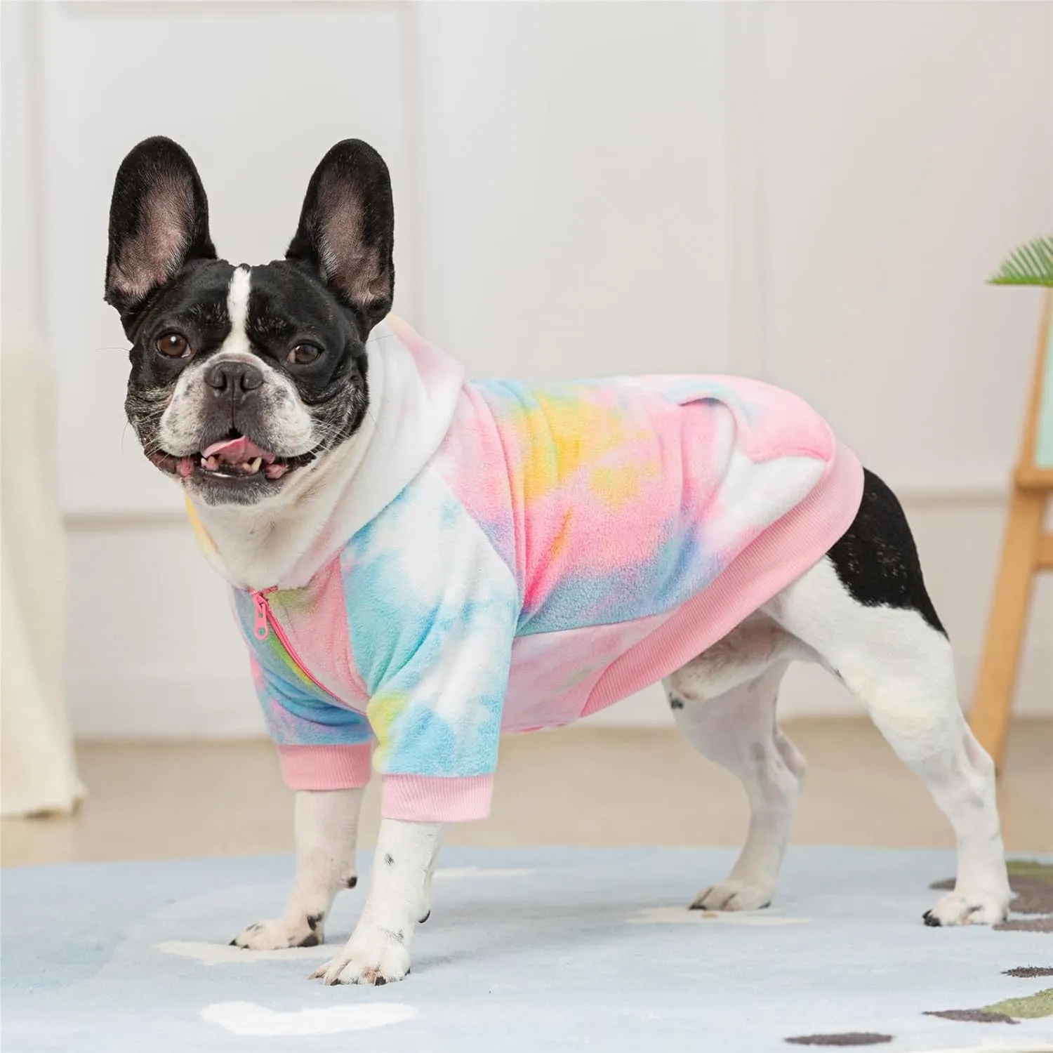 French Bulldog Clothes Dog Hoodie Sweatshirts with Pockets for Small Dogs Puppy Chihuahua Coat Clothing Pet Cat Hoodie Fleece Dog Sweaters Costume