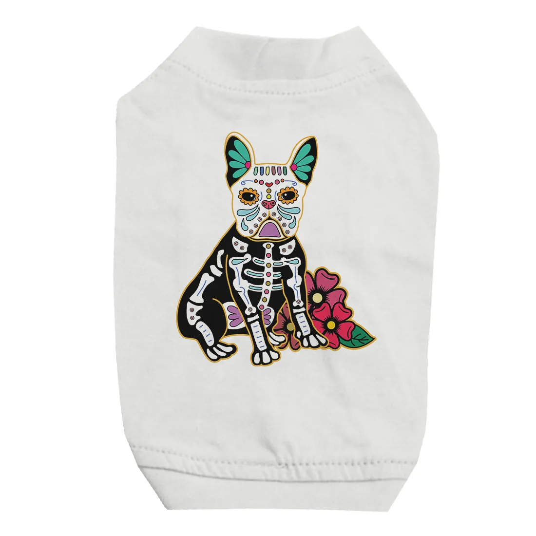 Frenchie Day Of Dead Funny Halloween Cute Pet Shirt for Small Dogs