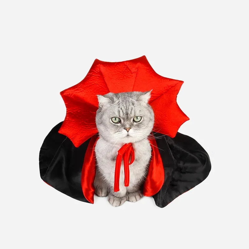 Halloween Pet Vampire Cloak Costume - Cosplay Dress for Cats & Small Dogs