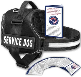 Industrial Puppy Service Dog Vest with Handle - No Pull Dog Harness for Large Dogs, ESA, and Working Dogs - Adjustable Fit, Reflective Straps, Removable Patches,Training Vest for Small to Large Breeds