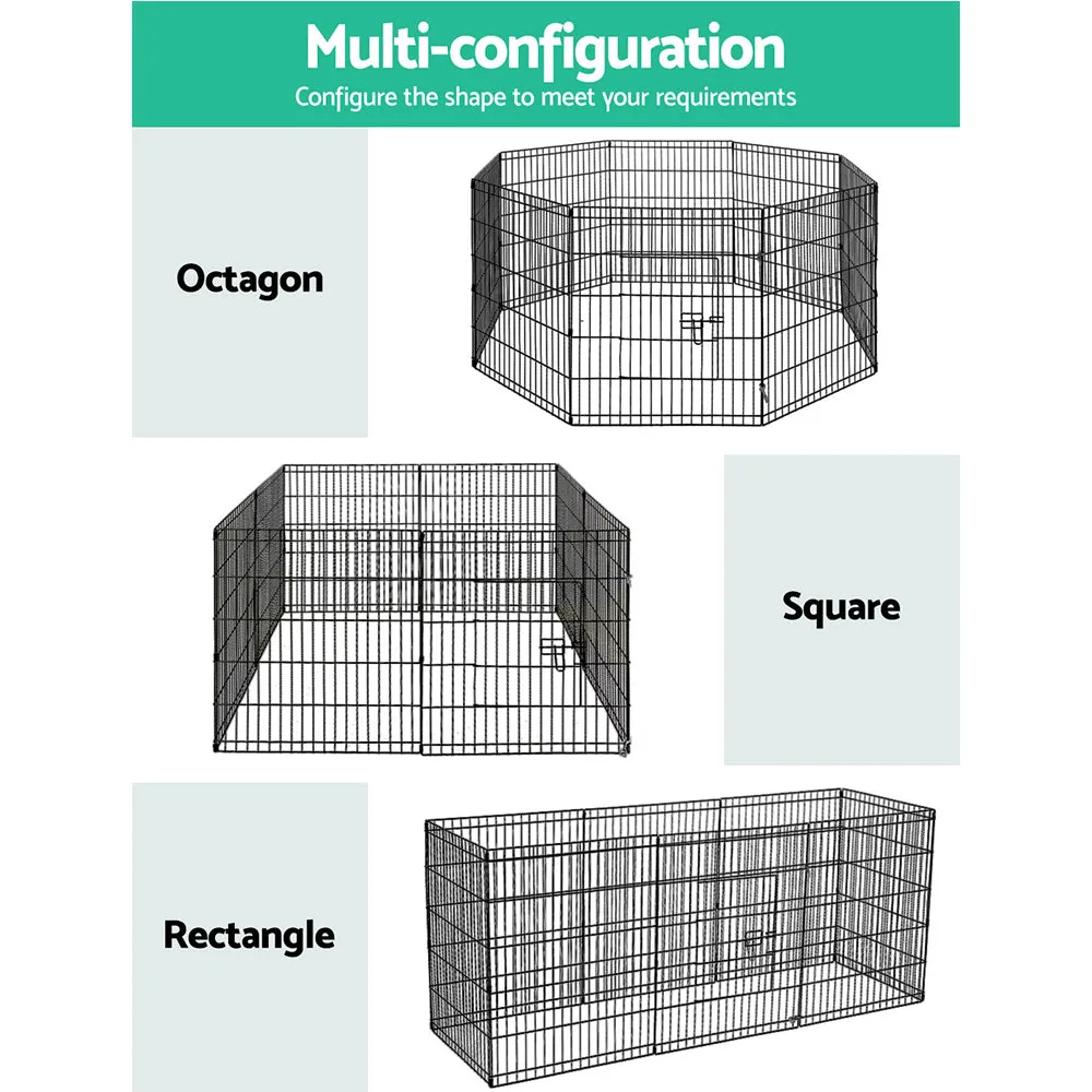 i.Pet 30" 8 Panel Pet Dog Puppy Exercise Cage Enclosure Play Pen Fence