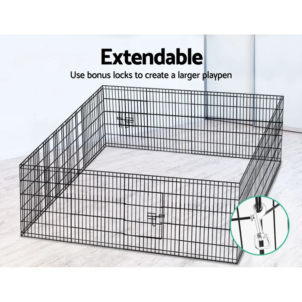 i.Pet 30" 8 Panel Pet Dog Puppy Exercise Cage Enclosure Play Pen Fence
