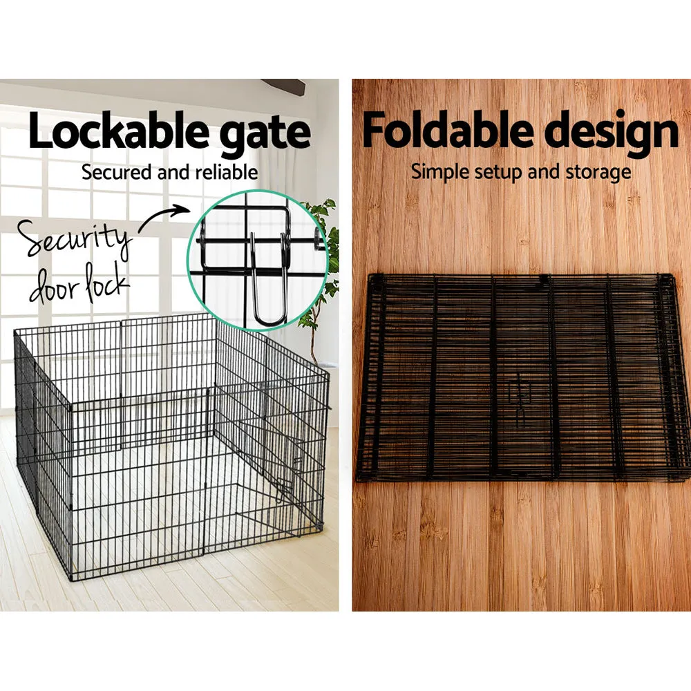 i.Pet 30" 8 Panel Pet Dog Puppy Exercise Cage Enclosure Play Pen Fence