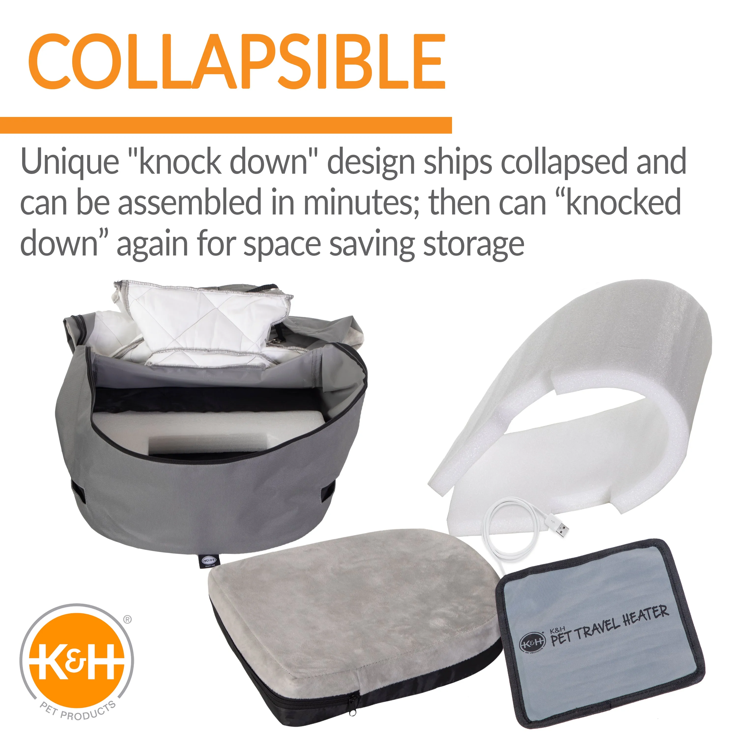 K&H Bucket Booster® Pet Seat (Knock Down) - Heated or Unheated