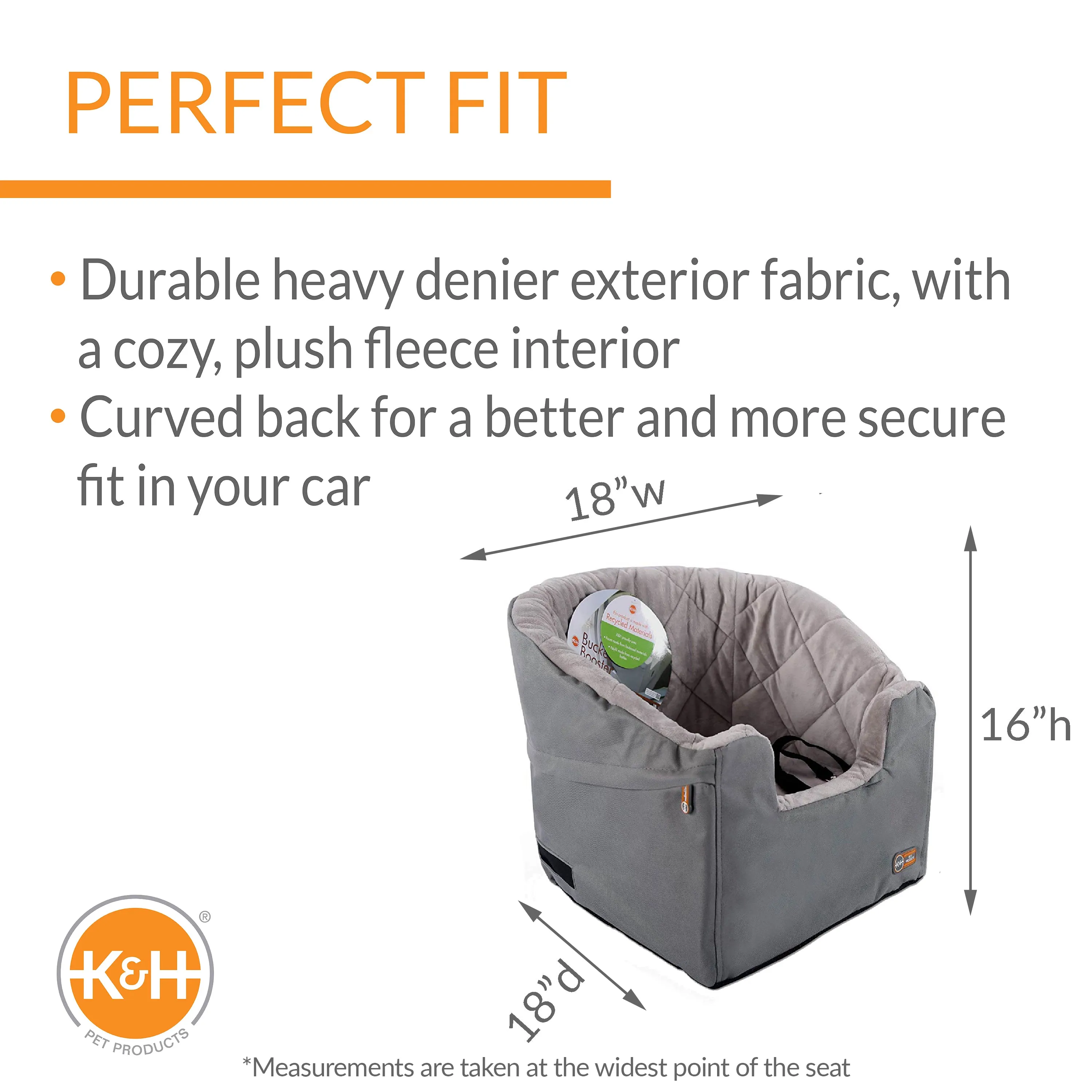 K&H Bucket Booster® Pet Seat (Knock Down) - Heated or Unheated