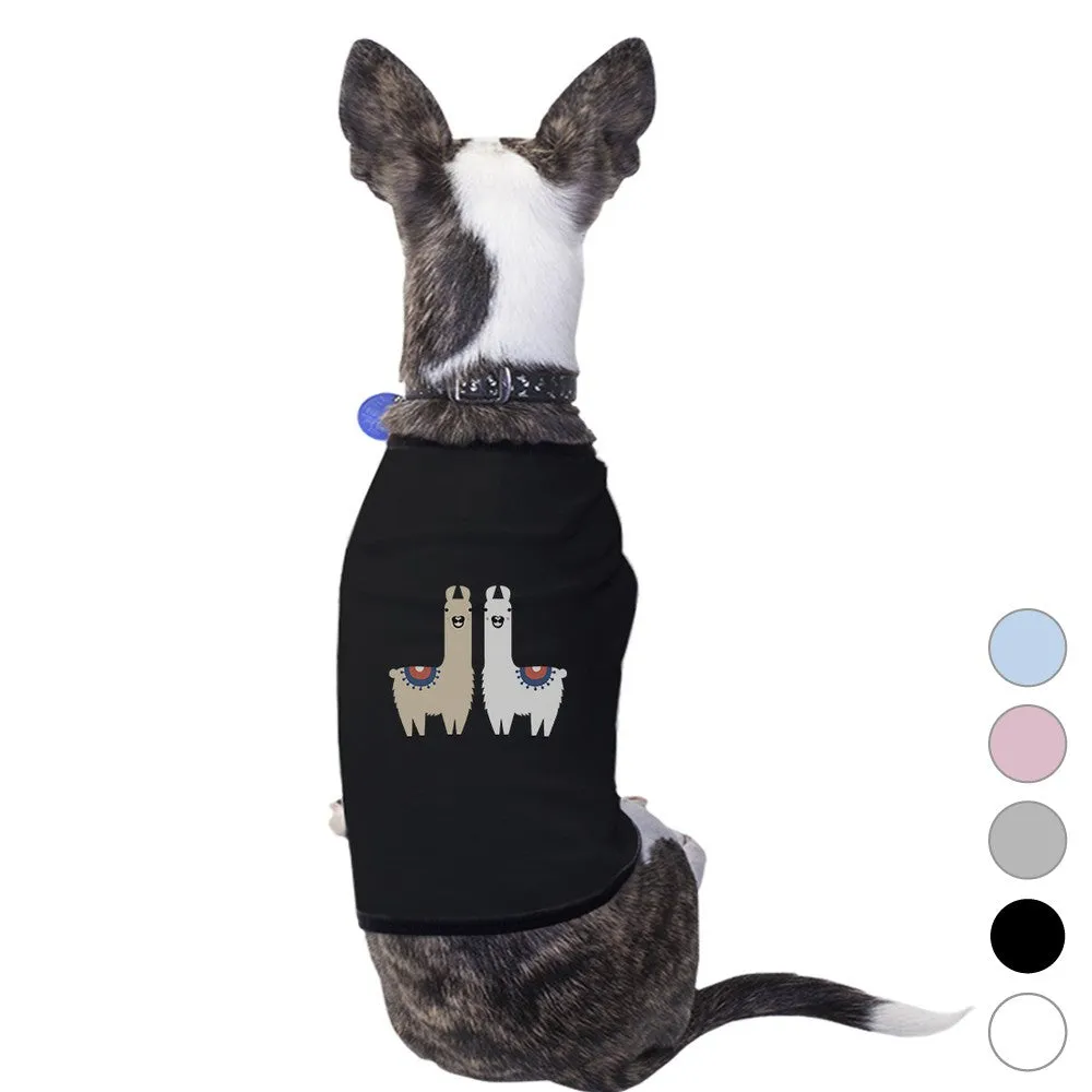 Llama Pattern Pet Shirt for Small Dogs Funny Dog Lover X-mas Gifts